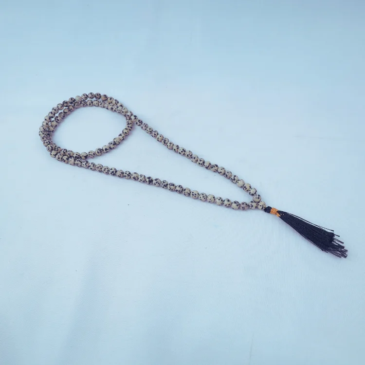 Dalmatian Jasper Crystal Japa Mala 